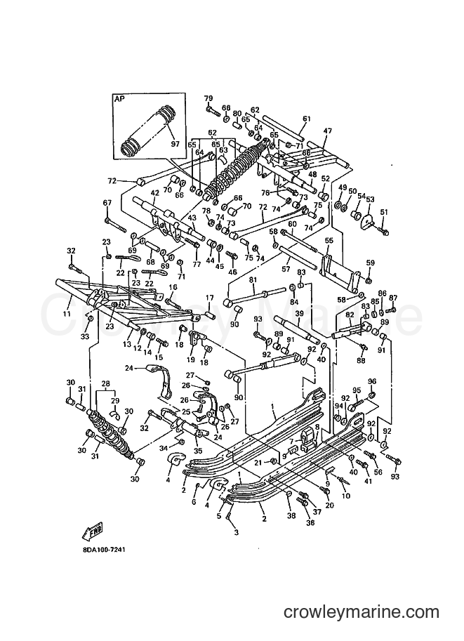 1997 Snowmobile VX500XT - VX500XT (8DC1) [010] - TRACK SUSPENSION 2
