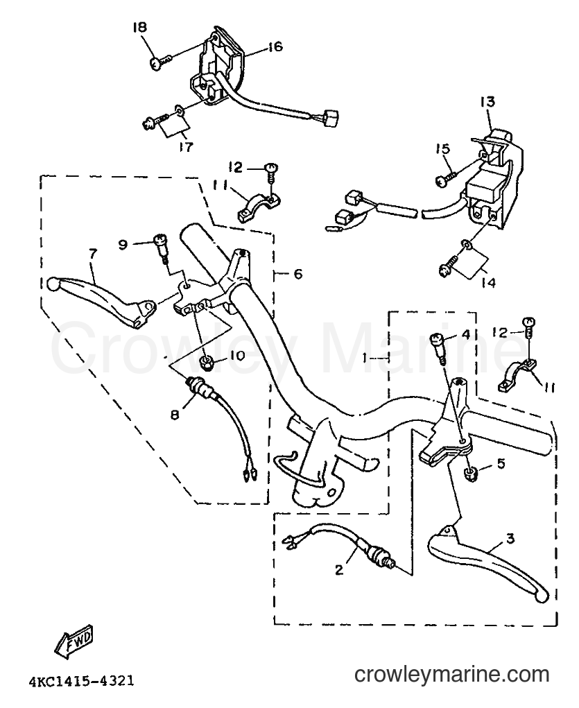 1994 Scooter XC125T - XC125T (4LA2) [999] - HANDLE SWITCH & LEVER