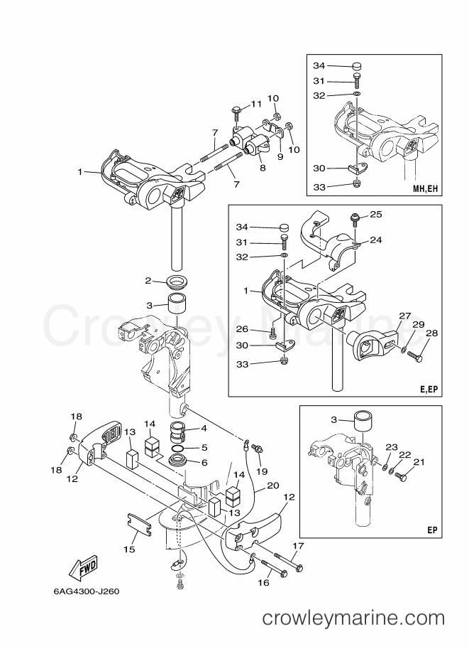 Yamaha Motors F20BMHS (6AH6) [160] - BRACKET 3