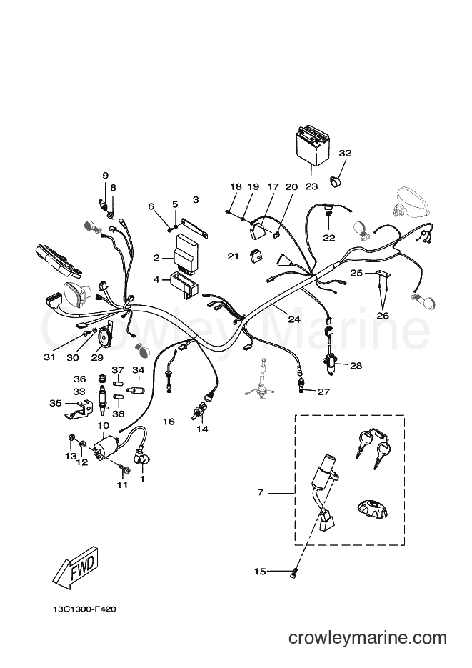 2007 Scooter DT50R - DT50R (13C1) [010] - ELECTRICAL 1