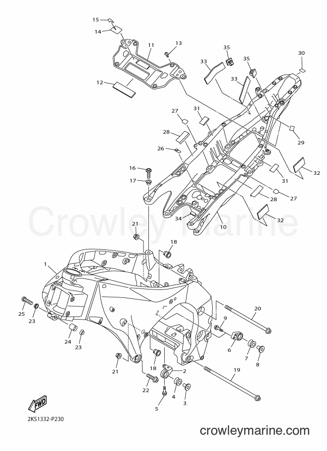 2016 Sport Bike YZF-R1M - YZF-R1M (2KSA) [010] - FRAME