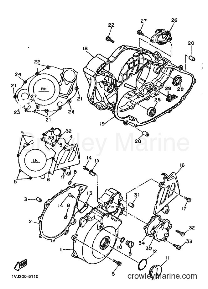 Yamaha Motors XT500Z (2RX) [999] - CRANKCASE COVER 1