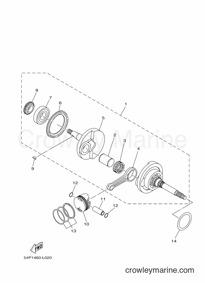 2012 Scooter AL115F - AL115F (54P1) [010] - CRANKSHAFT & PISTON