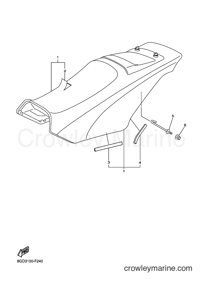 2007 Snowmobile RX10ST - RX10ST (8FT4) [010] - SEAT