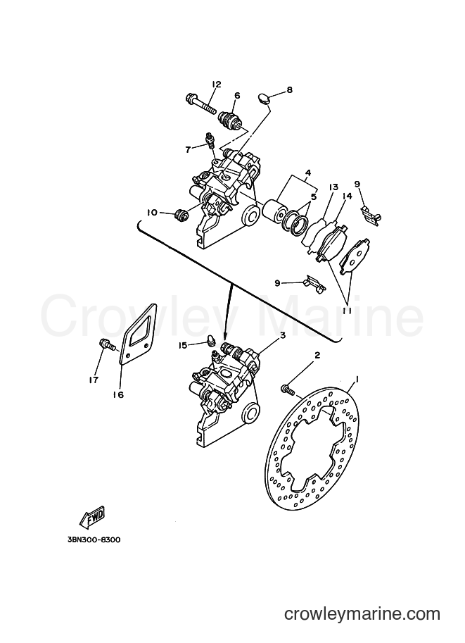 REAR BRAKE - 1988 Dirt Bike DT200R (DT200R (2YY1) [999]) - Yamaha