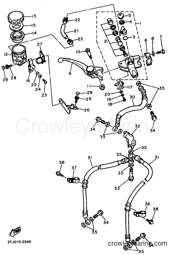 1992 Sport Bike FZR400RR - FZR400RR (4DX2) [999] - FRONT MASTER CYLINDER