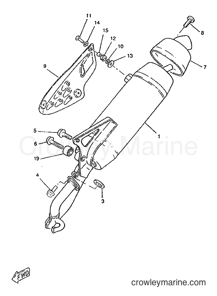 1996 Scooter CW50RSP - CW50RSP (4UR1) [999] - EXHAUST