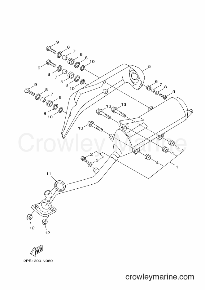 2014 Scooter XC125R - XC125R (2PE1) [010] - EXHAUST