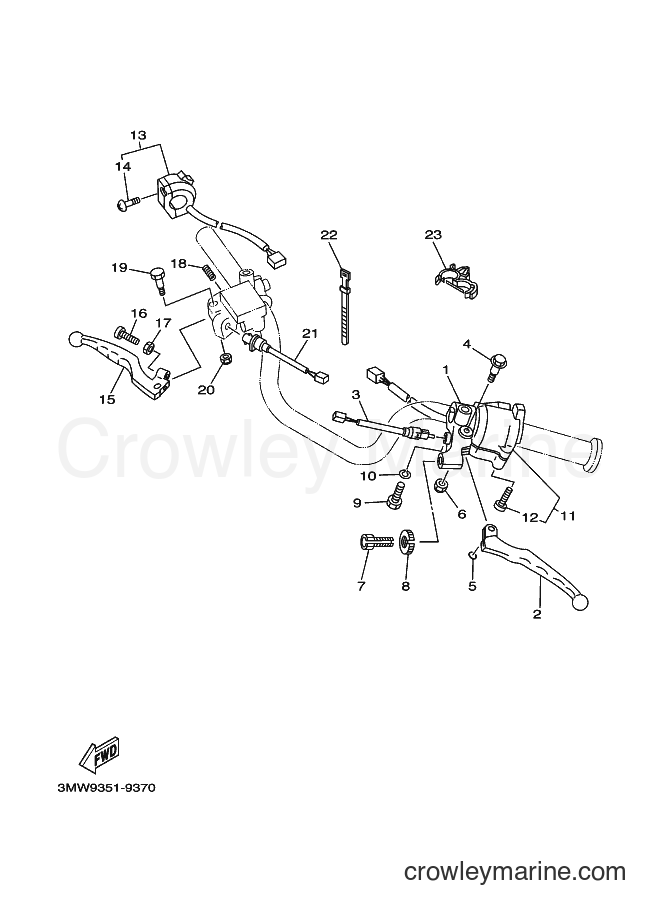 2000 Street Bike SR125 - SR125 (3MW9) [070] - HANDLE SWITCH & LEVER