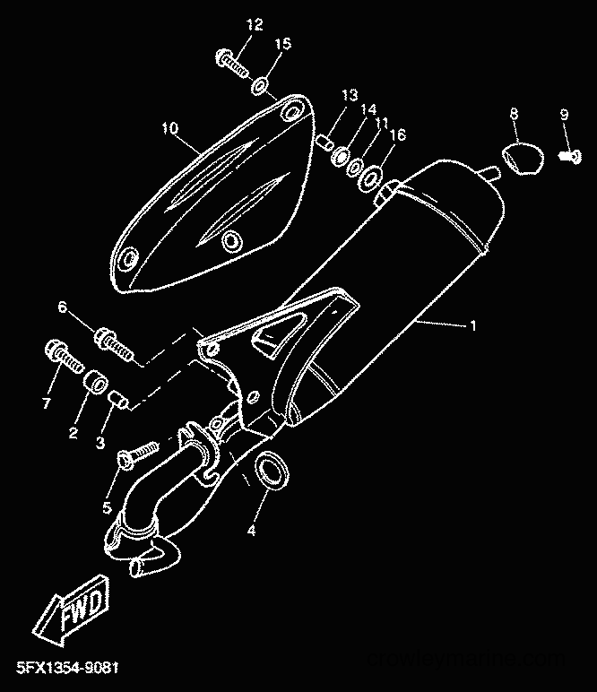2001 Scooter CW50RS - CW50RS (5FXM) [040] - EXHAUST