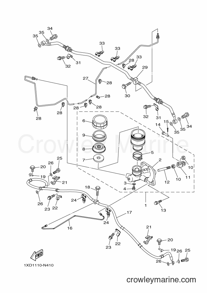 Yamaha Motors YXM700E (1XP2) [010] - MASTER CYLINDER