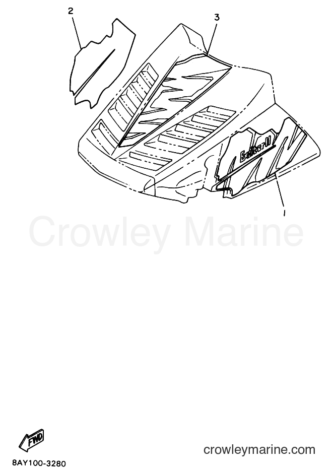 1993 Snowmobile EX570SX - EX570SX (8AY1) [020] - EMBLEM