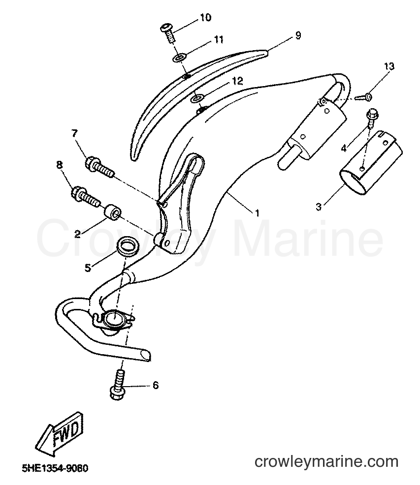 1999 Scooter YQ50 - YQ50 (5HE5) [010] - EXHAUST