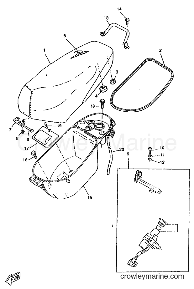 1996 Scooter CW50RS - CW50RS (4WB1) [999] - SEAT & CARRIER