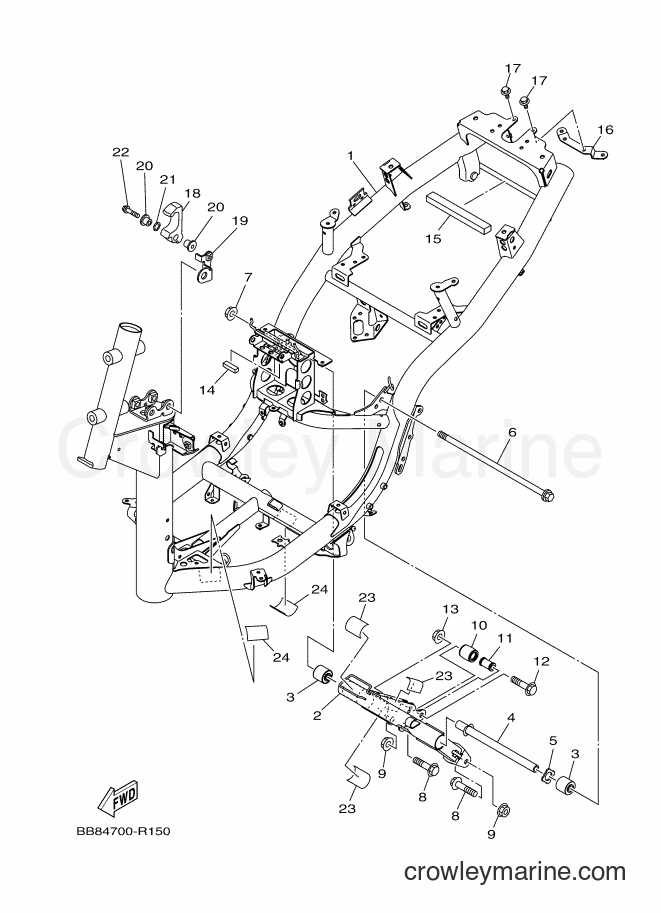 Yamaha Motors MWS150-A (BB85) [010] - FRAME