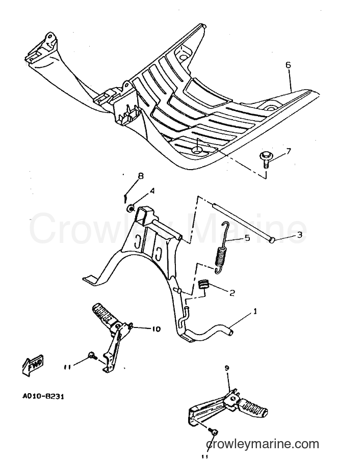1995 Scooter CW50 - CW50 (4RW1) [010] - STAND & FOOTREST