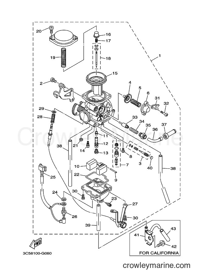 2008 Dirt Bike XT250 - XT250 (3C5A) [010] - CARBURETOR