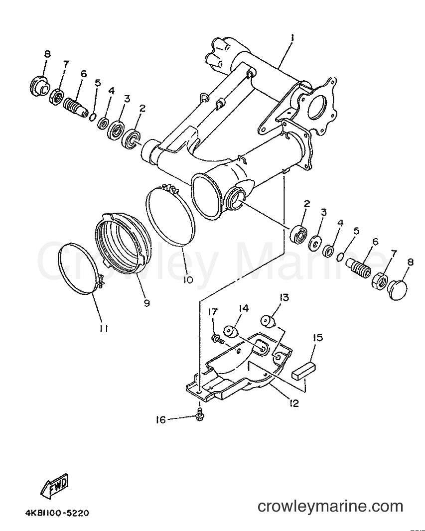 1995 ATV YFM350FW-X - YFM350FW-X (4KB2) [010] - REAR ARM