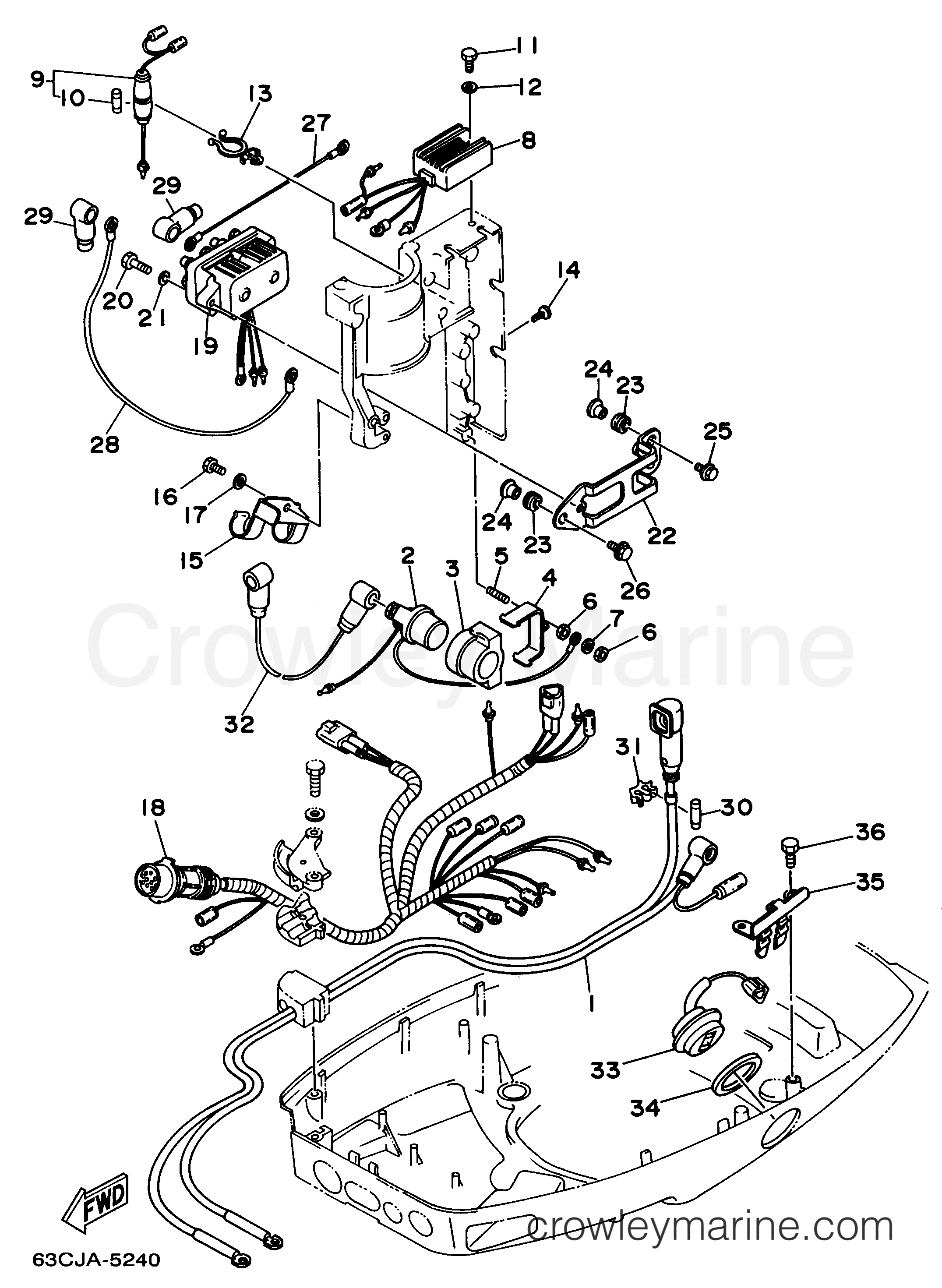 Yamaha Motors 40TLRV - ELECTRICAL 2 (ER TH TR)