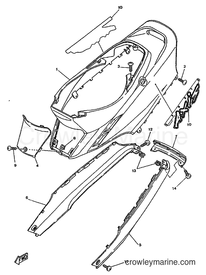 1996 Scooter YA50R - YA50R (4SJ3) [99A] - SIDE COVER