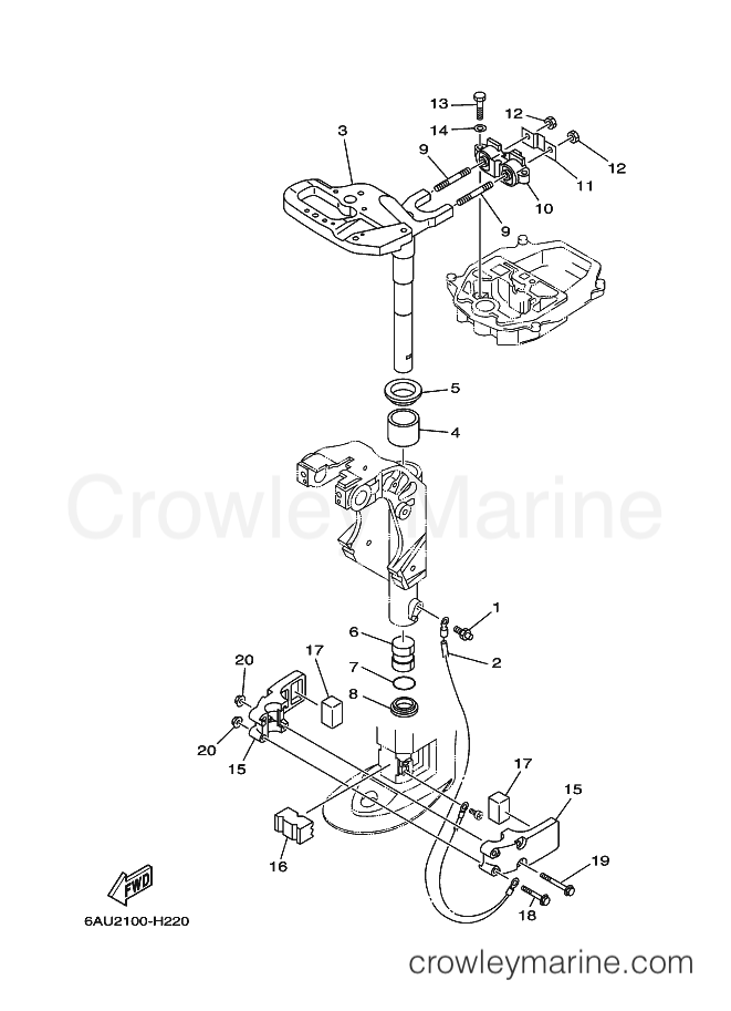 Yamaha Motors F9.9FMHS (6AU2) [070] - BRACKET 2