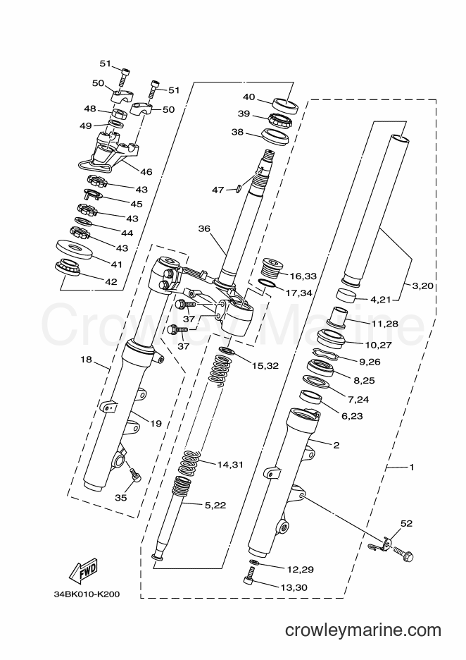 2011 Maxi-Scooter YP400G - YP400G (34BK) [010] - STEERING