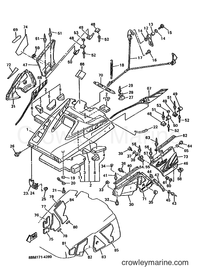 1994 Snowmobile VT480TF - VT480TF (8BM1) [010] - SHROUD