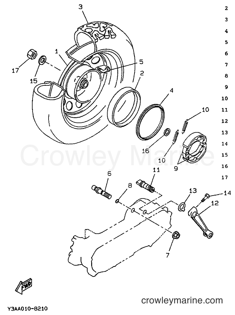 1992 Scooter CW50 - CW50 (4CA3) [999] - REAR WHEEL