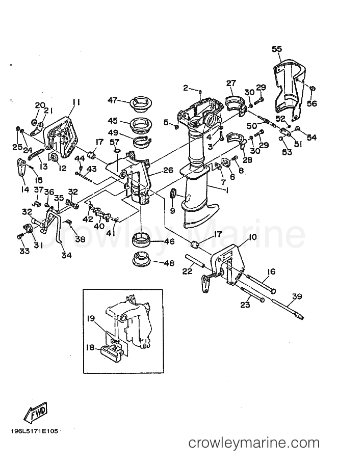 Yamaha Motors 3AMHL (6L50) [010] - UPPER CASING & BRACKET
