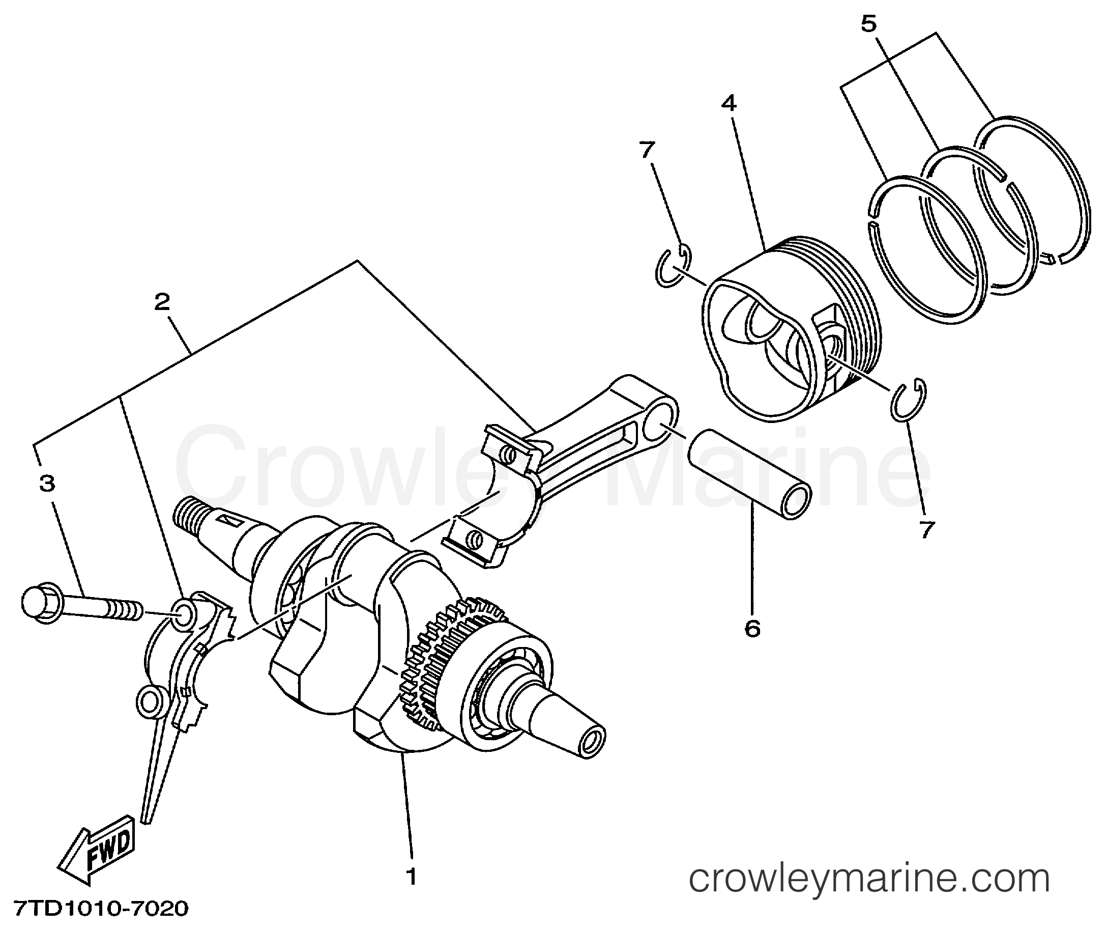 Yamaha Motors EF2600A - CRANKSHAFT PISTON
