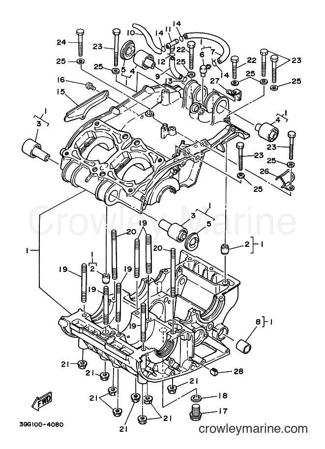 Yamaha Motors YFZ350 (3B5C) [010] - CRANKCASE