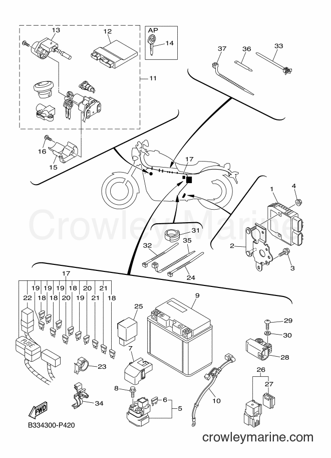 Yamaha Motors XVS950CR (B33M) [010] - ELECTRICAL 2