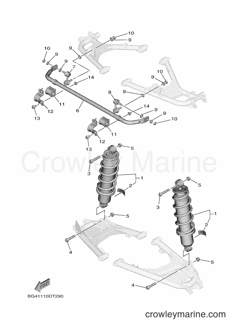 2018 ATV YXF850ES - YXF850ES (BG41) [010] - REAR SUSPENSION