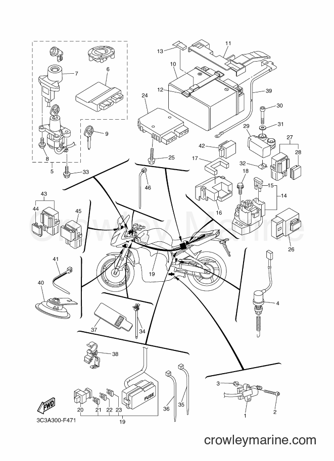 2011 Street Bike FZ1-S - FZ1-S (1CAA) [010] - ELECTRICAL 2