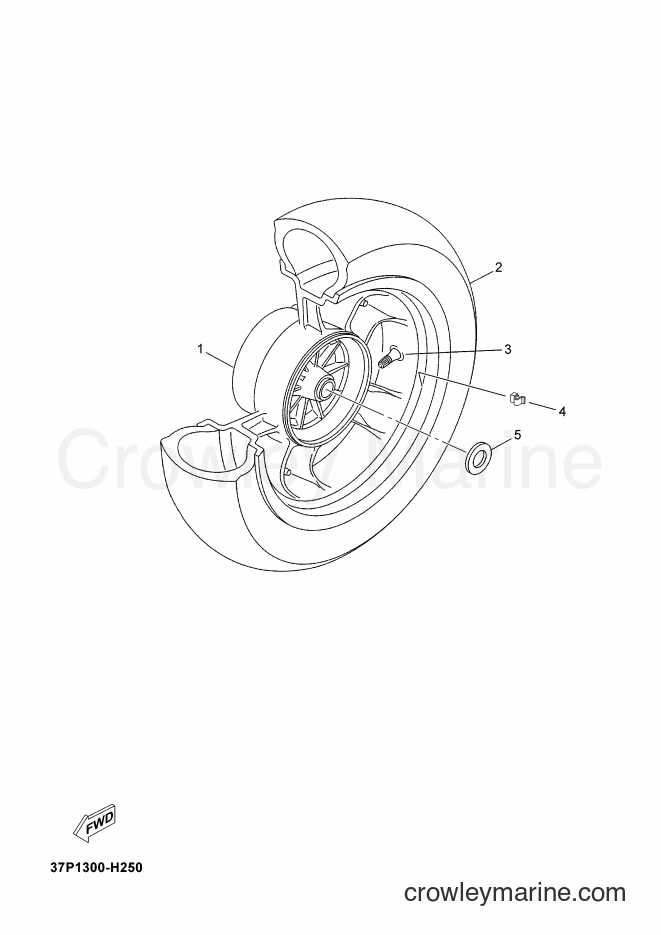 2013 Scooter YP125R - YP125R (2ABB) [010] - REAR WHEEL