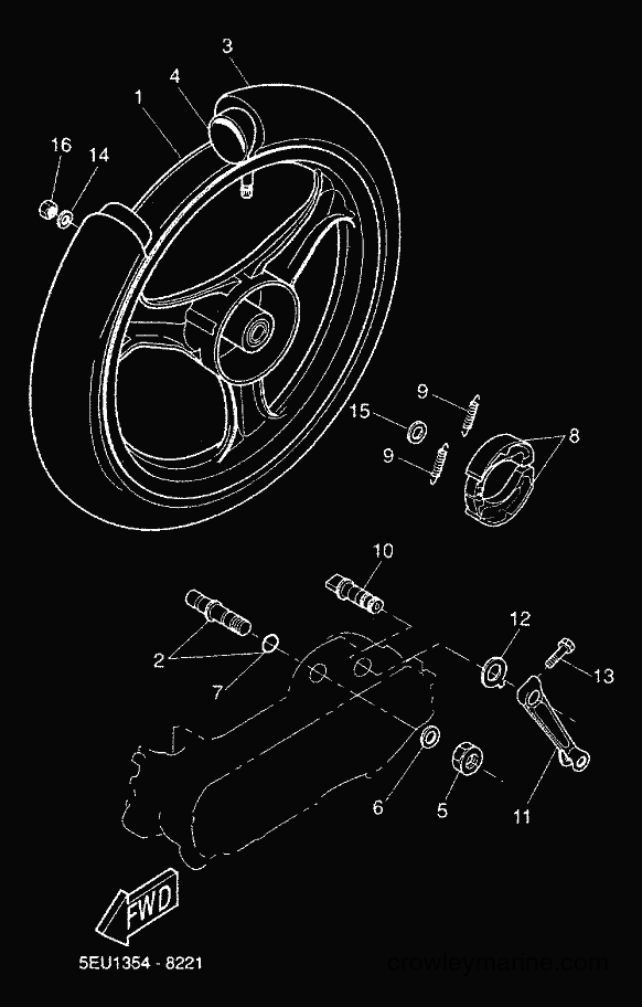 2000 Scooter YH50 - YH50 (5LD5) [020] - REAR WHEEL