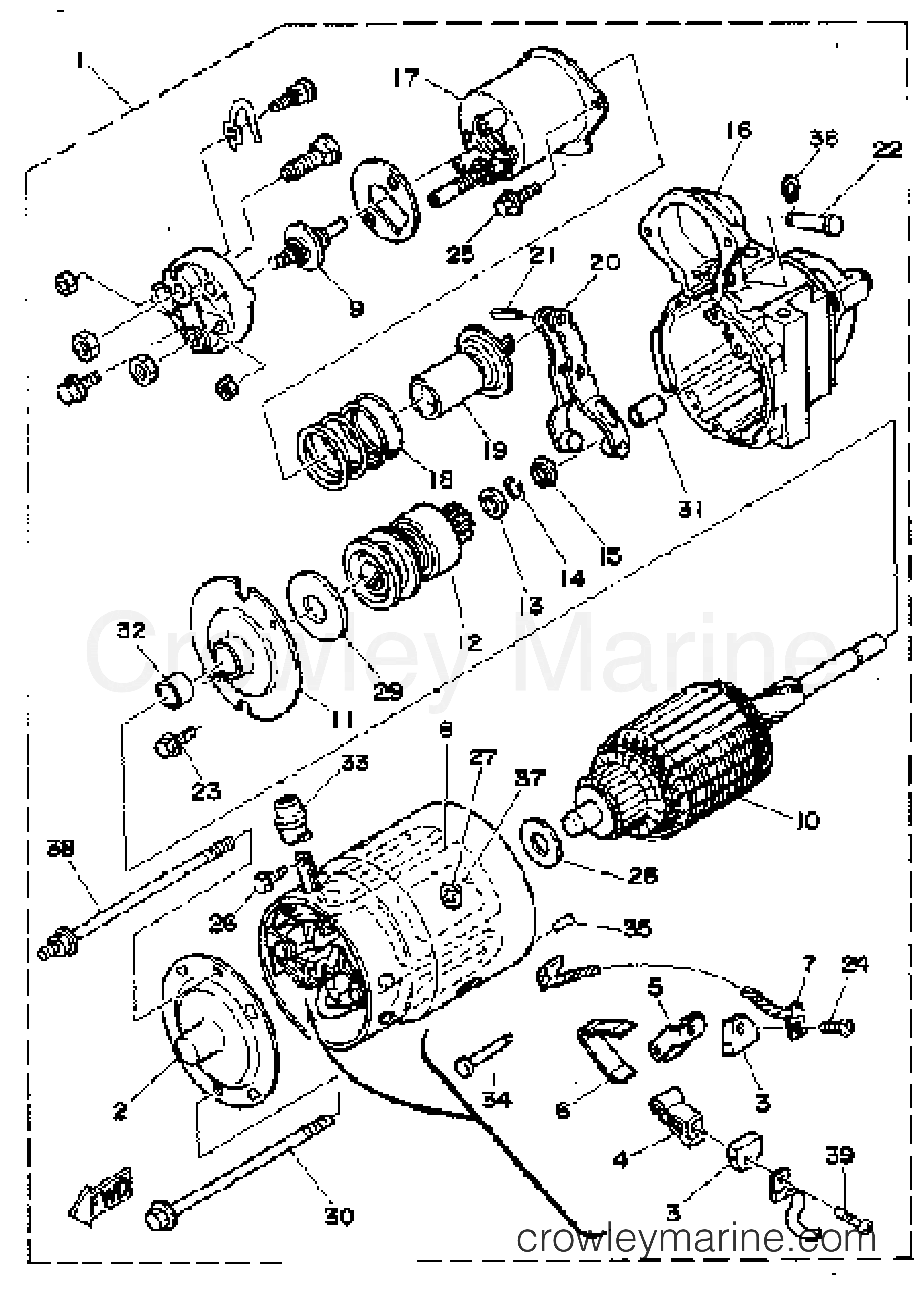 Yamaha Motors L4_3.0_ENGINE_EST - STARTING MOTOR COMPONENTS