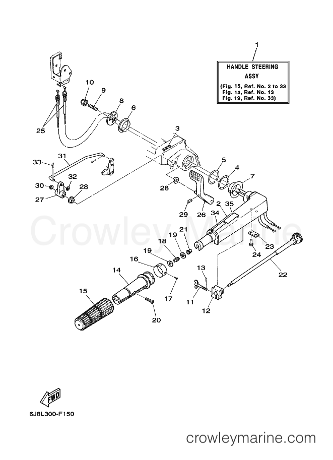 Yamaha Motors 30D (6J8L) [030] - STEERING