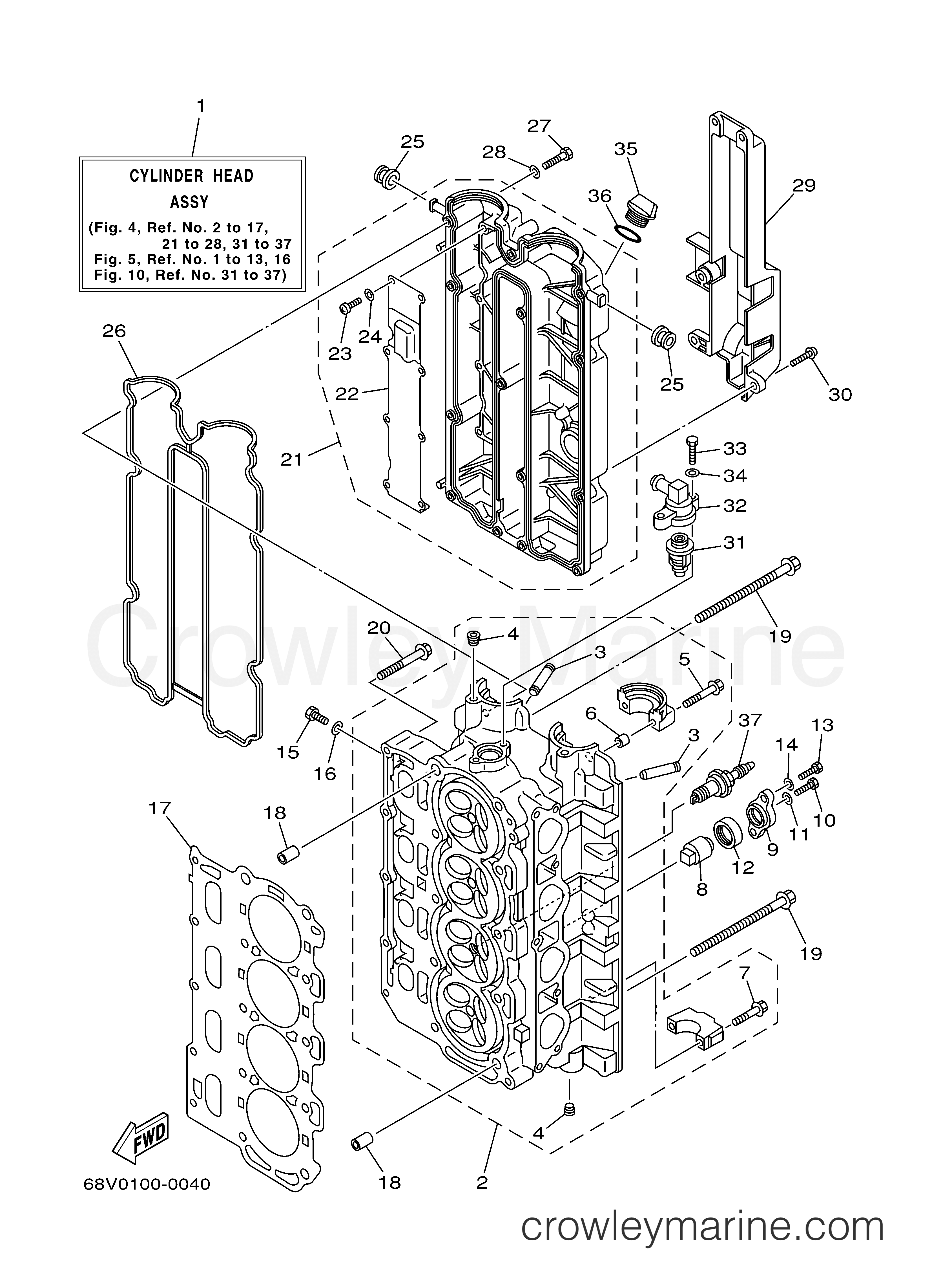 Yamaha Motors F115TLRY - CYLINDER CRANKCASE 2