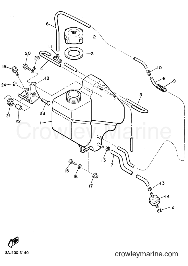 1993 Snowmobile ET410TR - ET410TR (89Y2) [010] - OIL TANK