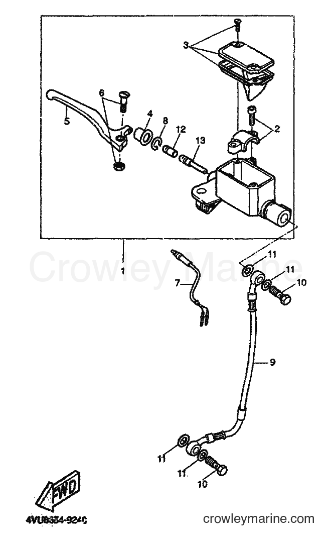 1999 Scooter CW50 - CW50 (4VVP) [010] - FRONT MASTER CYLINDER