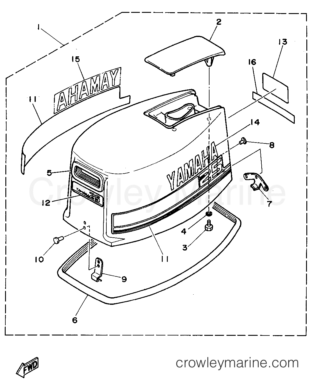 Yamaha Motors C25ELHS - TOP COWLING
