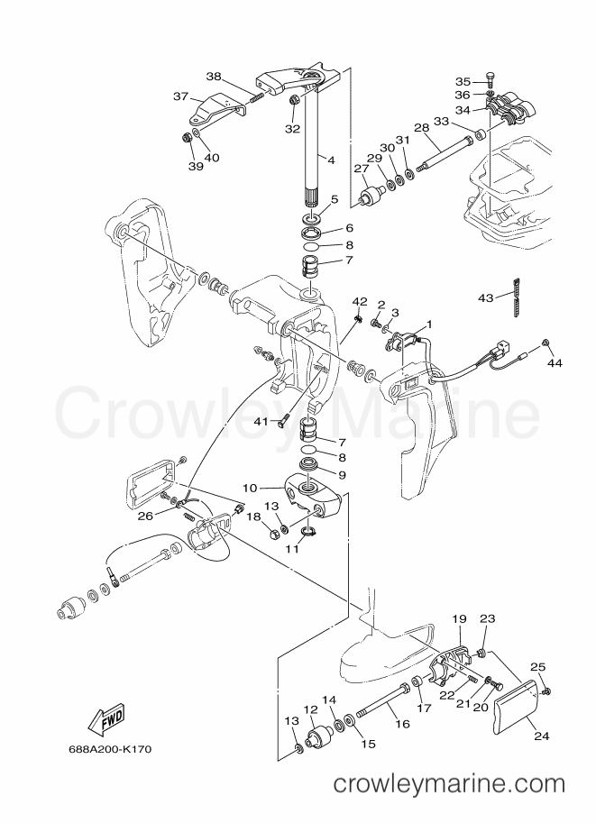 Yamaha Motors 85AEDL (688A) [160] - BRACKET 4