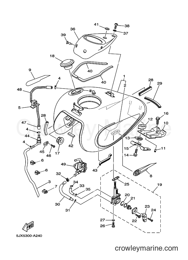 2002 Cruiser XVS125 - XVS125 (5JX5) [080] - FUEL TANK