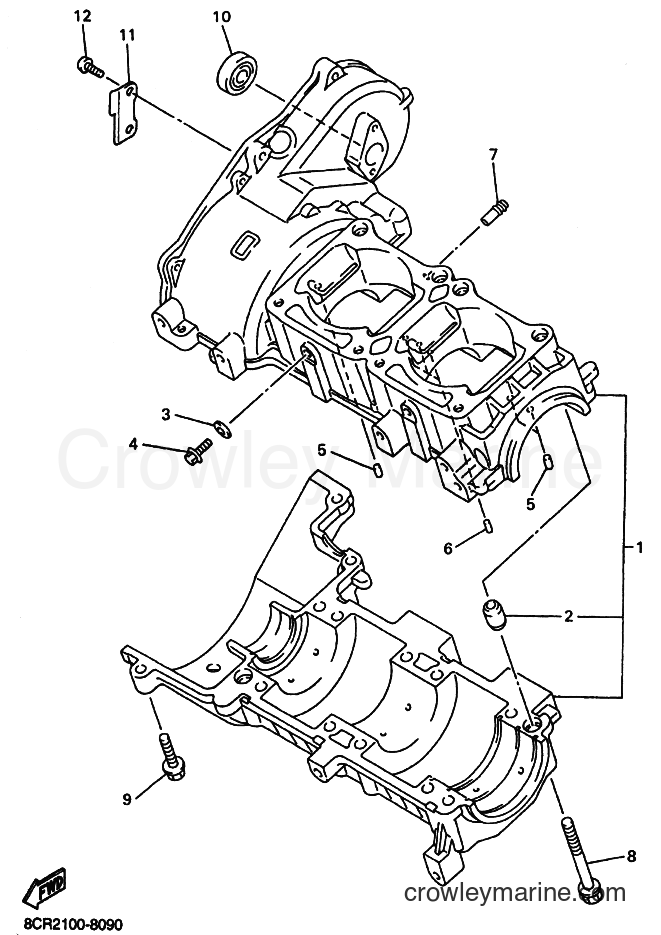 Yamaha Motors VX500 (8CJ5) [020] - CRANKCASE