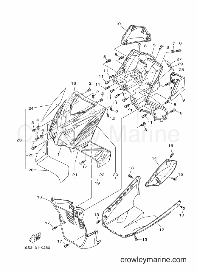 2011 Scooter AL115S - AL115S (19S3) [010] - LEG SHIELD