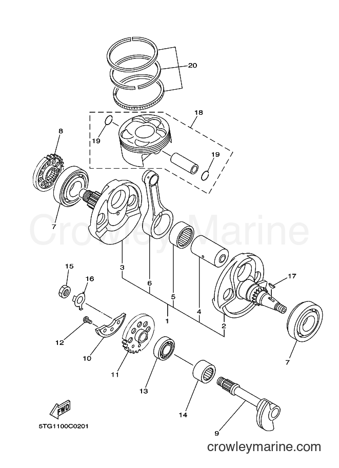 2004 ATV YFZ450 - YFZ450 (5TG2) [010] - CRANKSHAFT & PISTON
