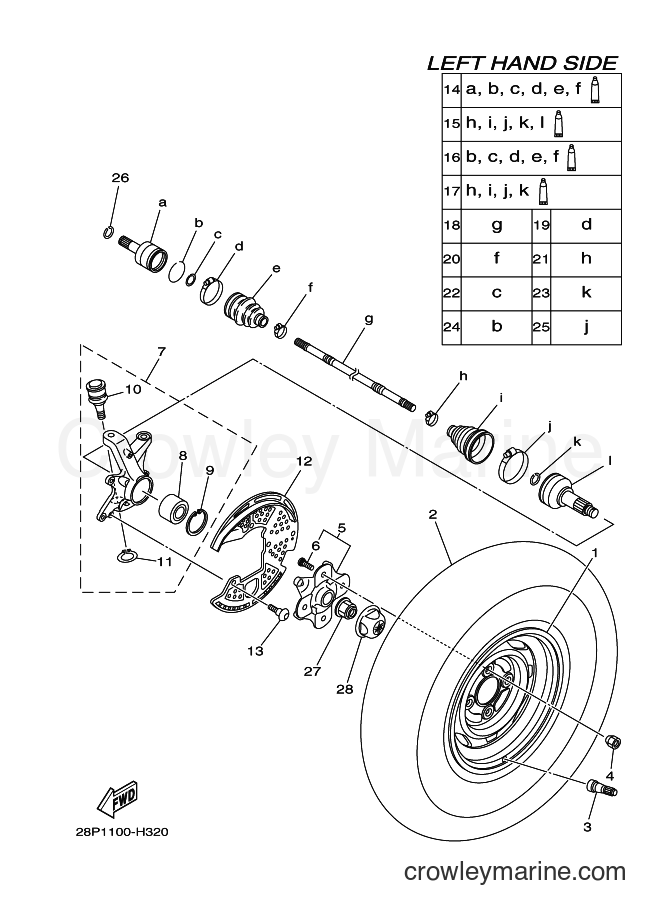 2009 ATV YFM700FWA - YFM700FWA (5C0D) [010] - FRONT WHEEL
