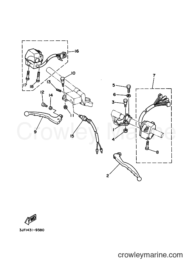 1998 Sport Bike TZR150 - TZR150 (3RR6) [010] - HANDLE SWITCH & LEVER