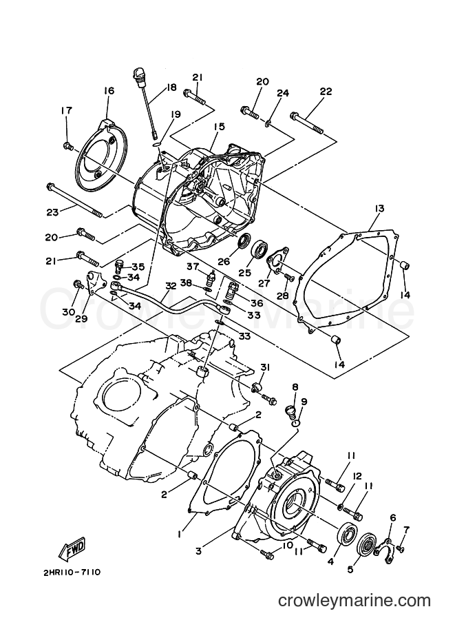 1997 ATV YFM350FWSP - YFM350FWSP (3HNV) [010] - CRANKCASE COVER 1